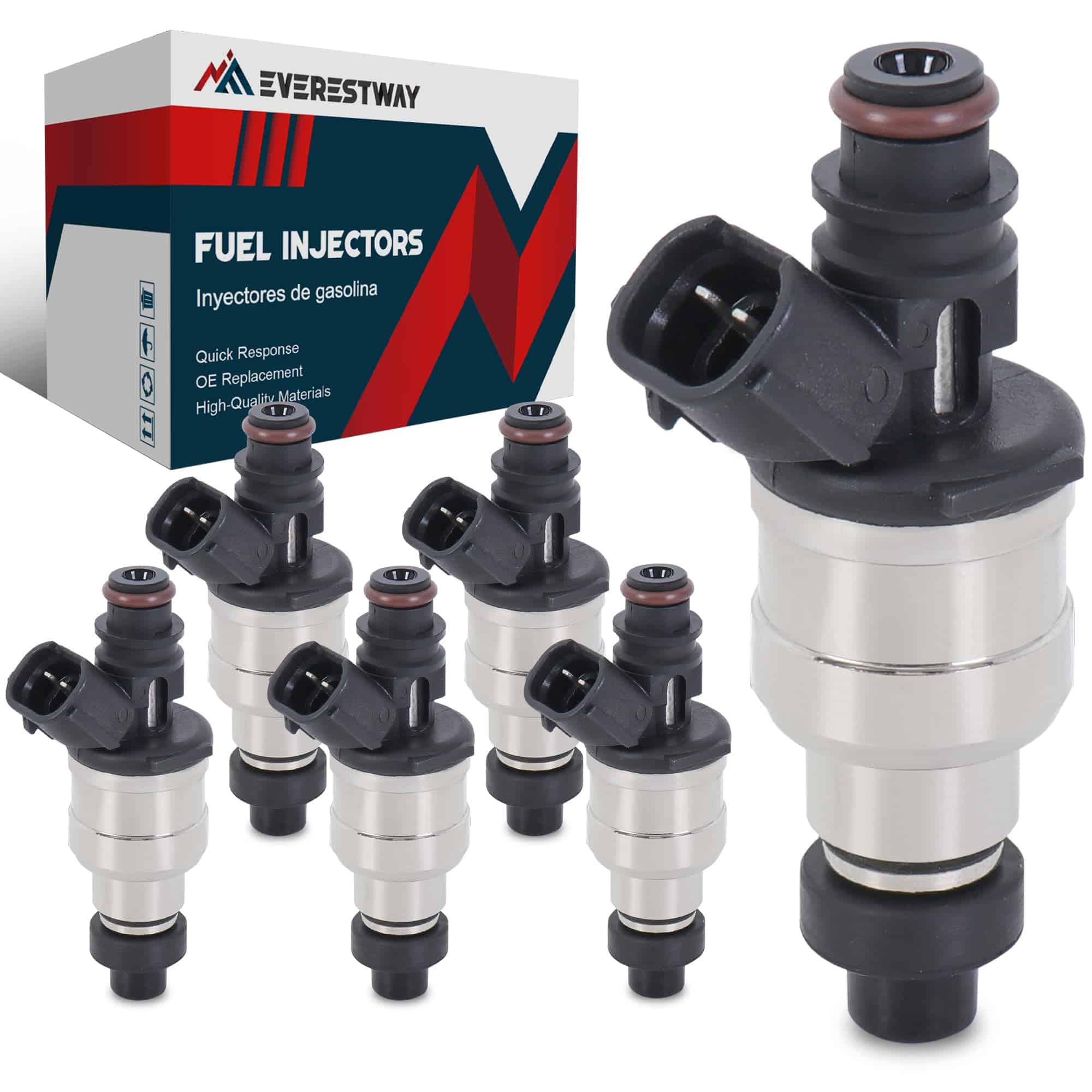Juego de 6 inyectores de combustible EVERESTWAY compatibles