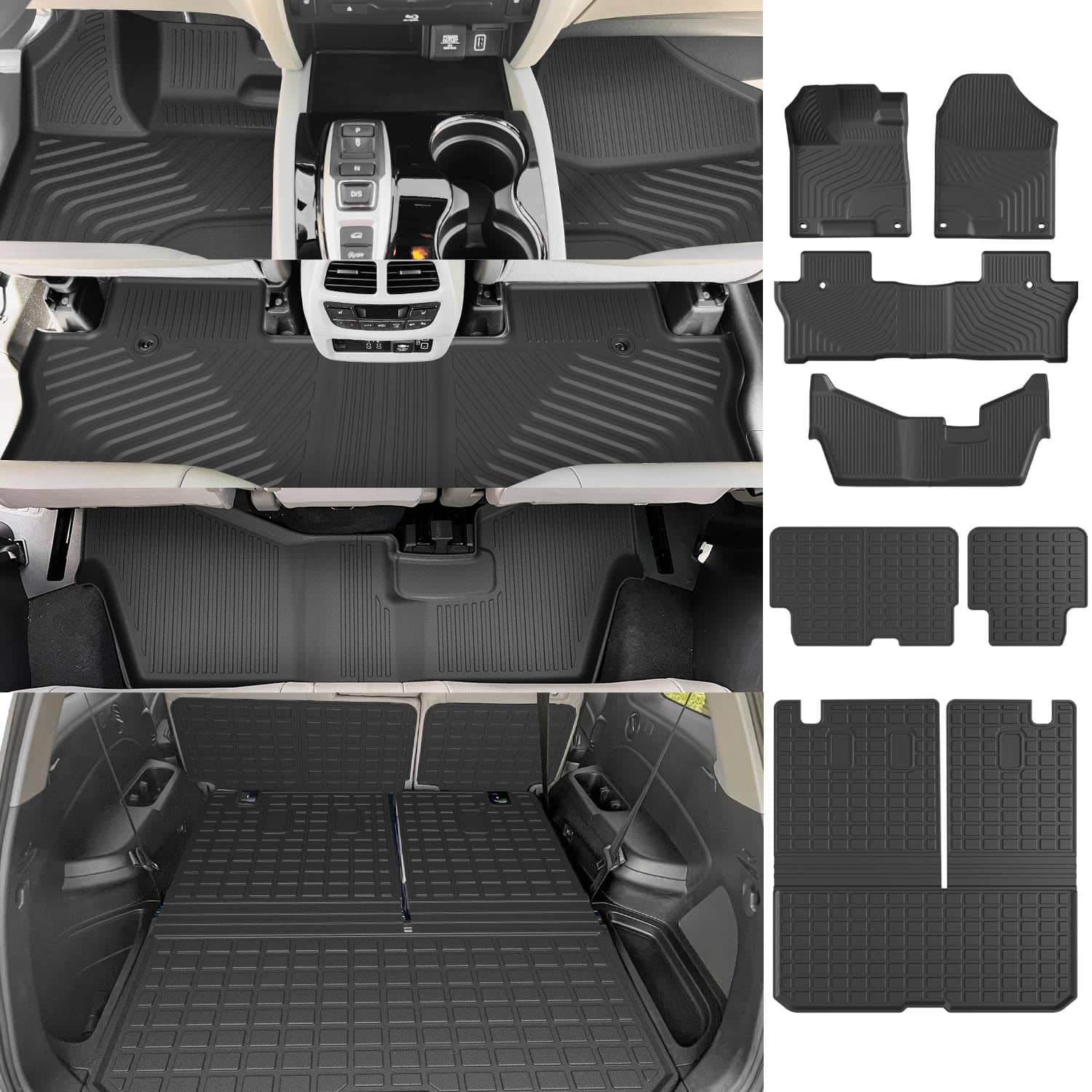Tapete para Piso de 8 Asientos Compatible con Honda Pilot