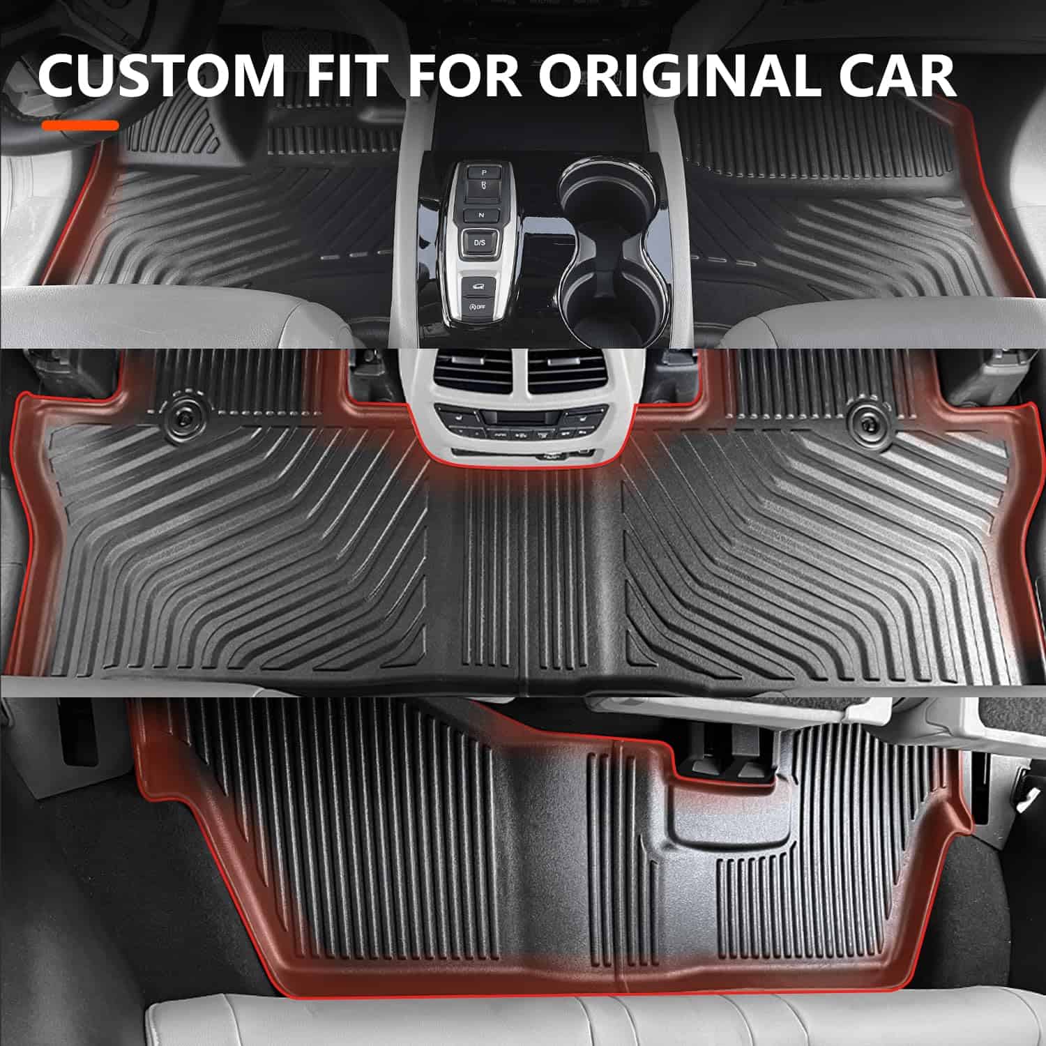 Tapete para Piso de 8 Asientos Compatible con Honda Pilot - Imagen 3