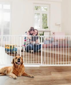 Puerta de bebé extra ancha de 30" de altura para puertas y