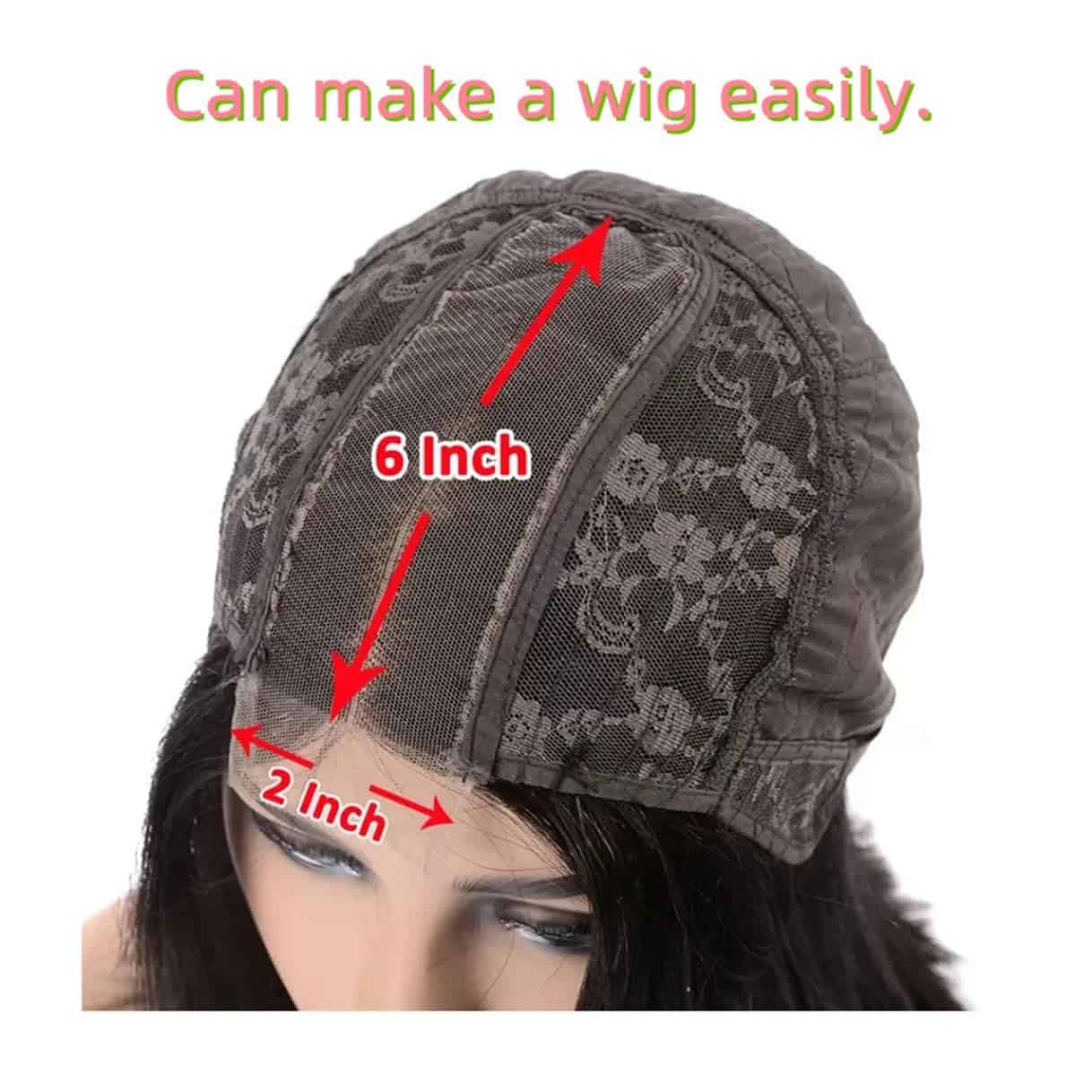 Cierre de Encaje Onda del Cuerpo Brasileño 2x6 100% Cabello - Imagen 7