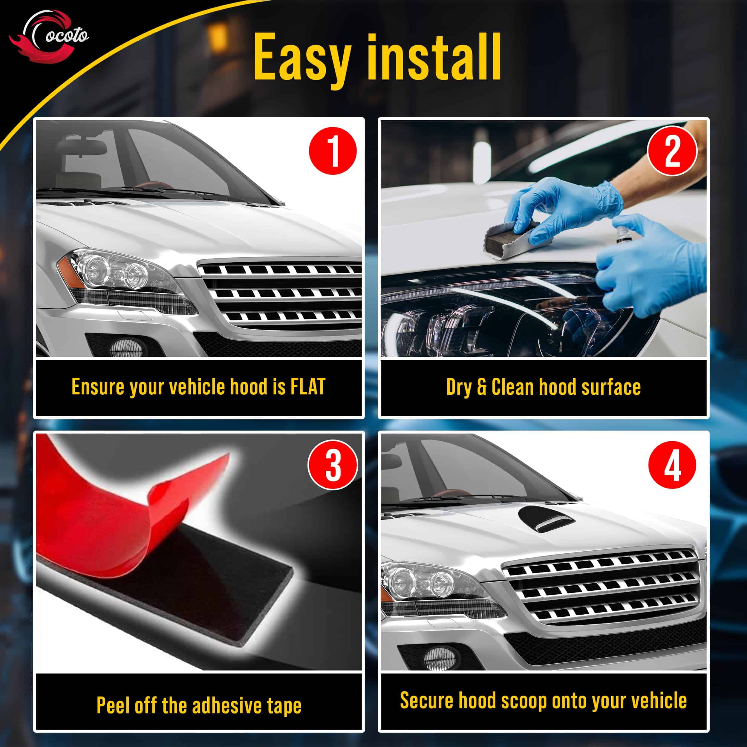 COCOTO Cubierta de ventilación para capó delantero de fibra - Imagen 7