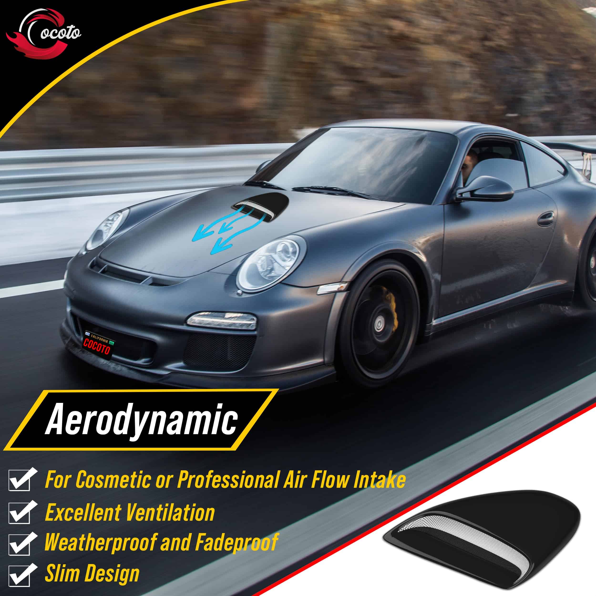 COCOTO Cubierta de ventilación para capó delantero de fibra - Imagen 5