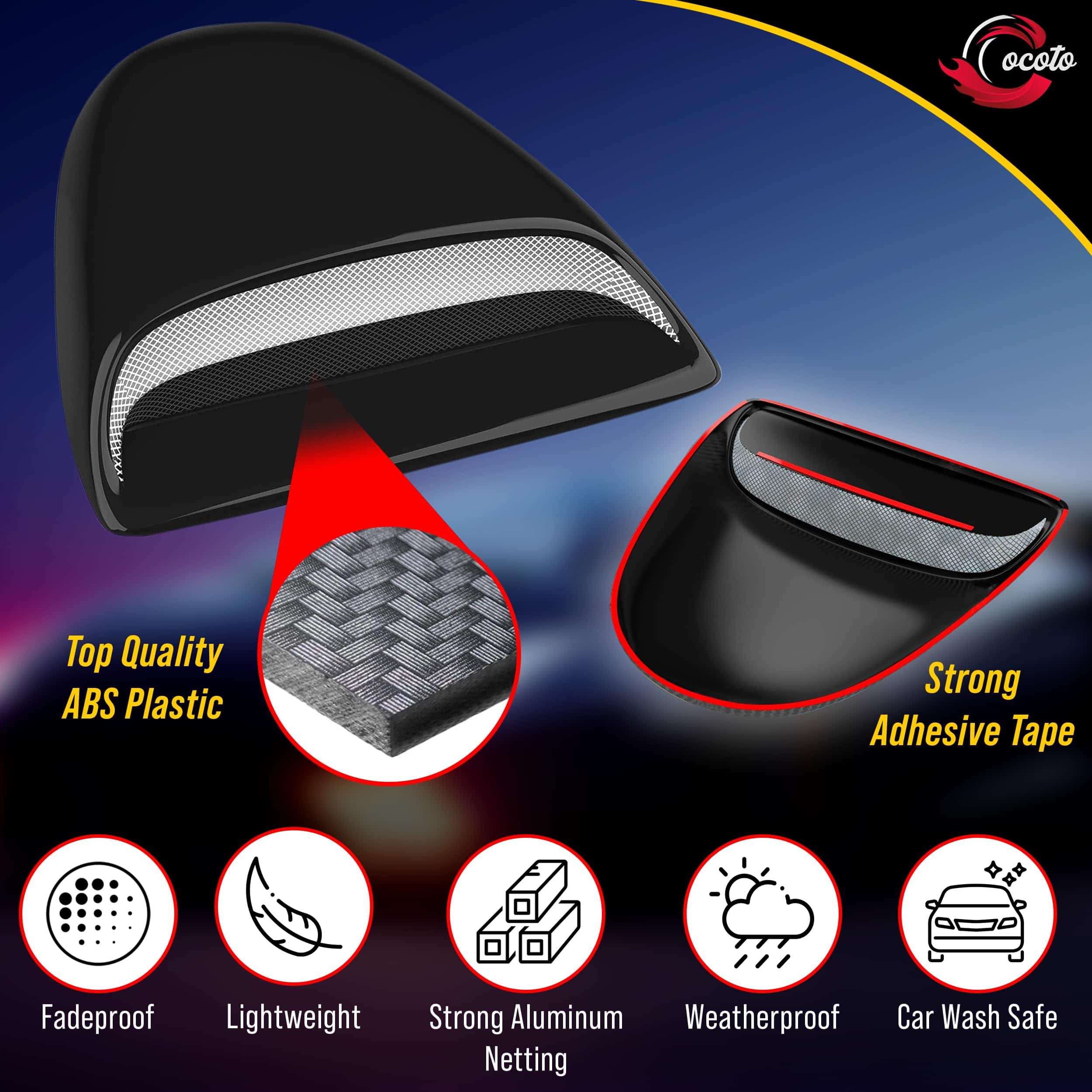 COCOTO Cubierta de ventilación para capó delantero de fibra - Imagen 6