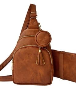 Mochila Morral Cruzado para Pañales Purple Finch Mini