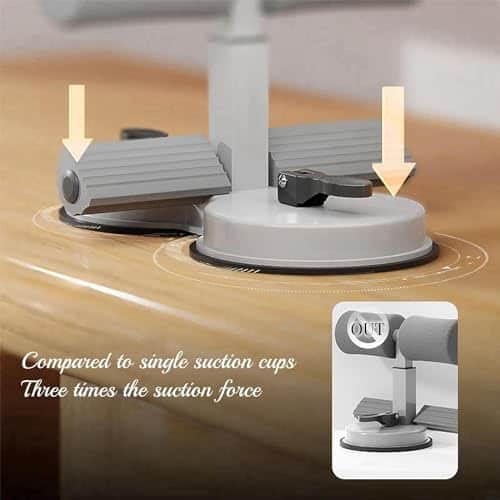 Barra de sit up gris con pedal para pies y cuerda elástica - Imagen 4