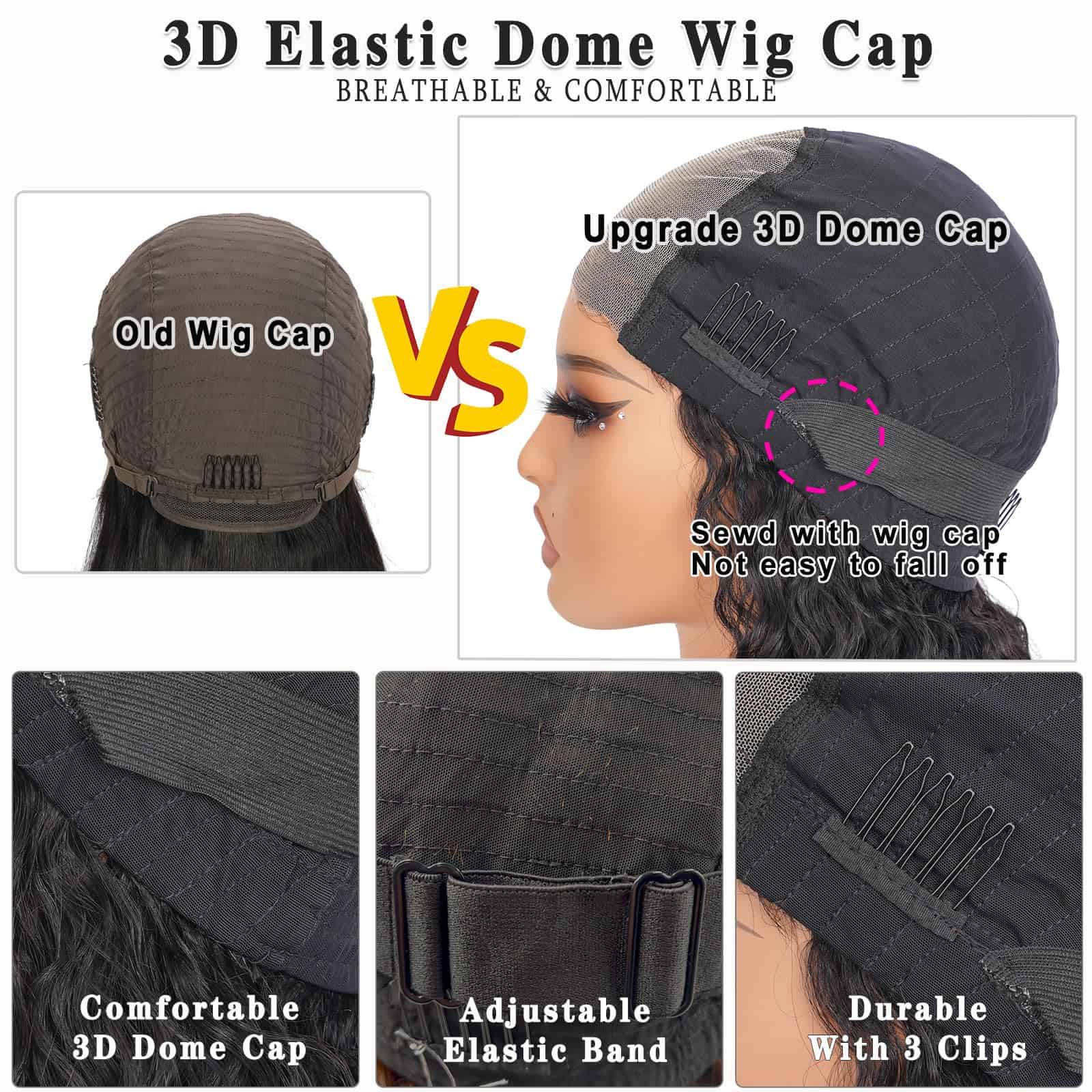 Pelucas de Pelo Humano Rolisy Wear and Go sin Pegamento Pre - Imagen 6