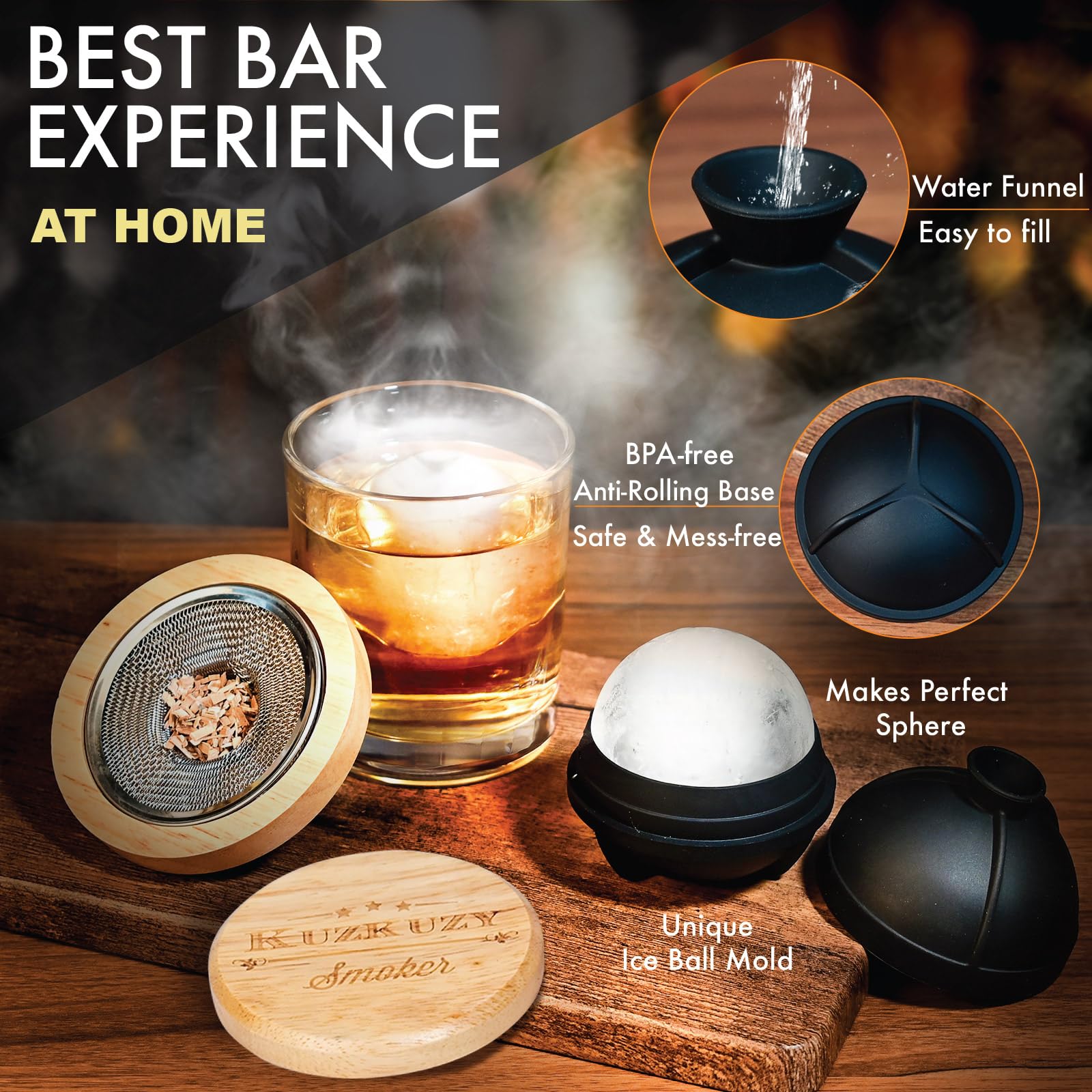 Kit de Fumador para Cócteles con Antorcha – 6 Sabores de - Imagen 5