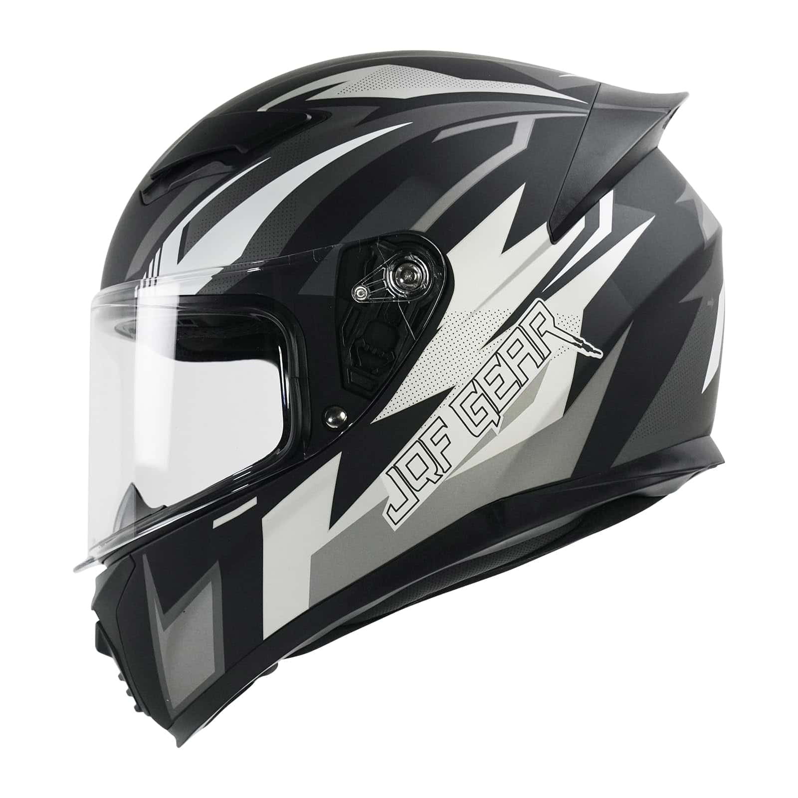 Casco de motocicleta de cara completa JQF -Gris Ceniza