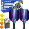 Paletas de Pickleball HITTIONA - Juego de -Negro+Azul -- 2 p
