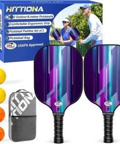 Paletas de Pickleball HITTIONA - Juego de -Negro+Azul -- 2 p