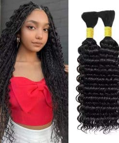 Cabello Trenzado Humano 20 Pulgadas Onda Profunda Paquete