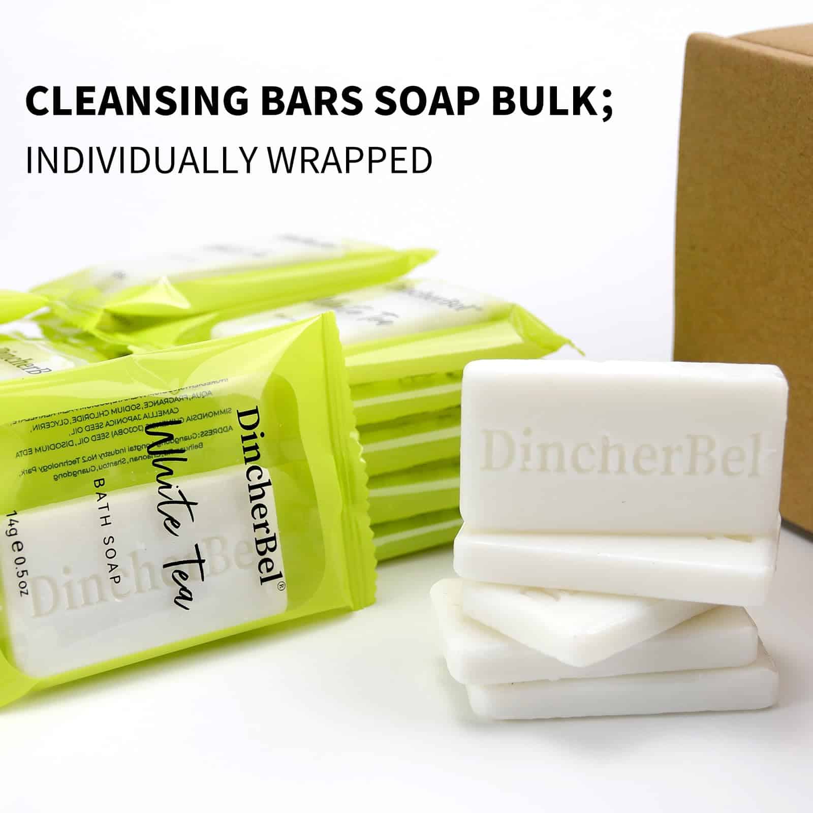 Paquete de 200 mini jabones de 0.5 oz DincherBel, barras de - Imagen 3