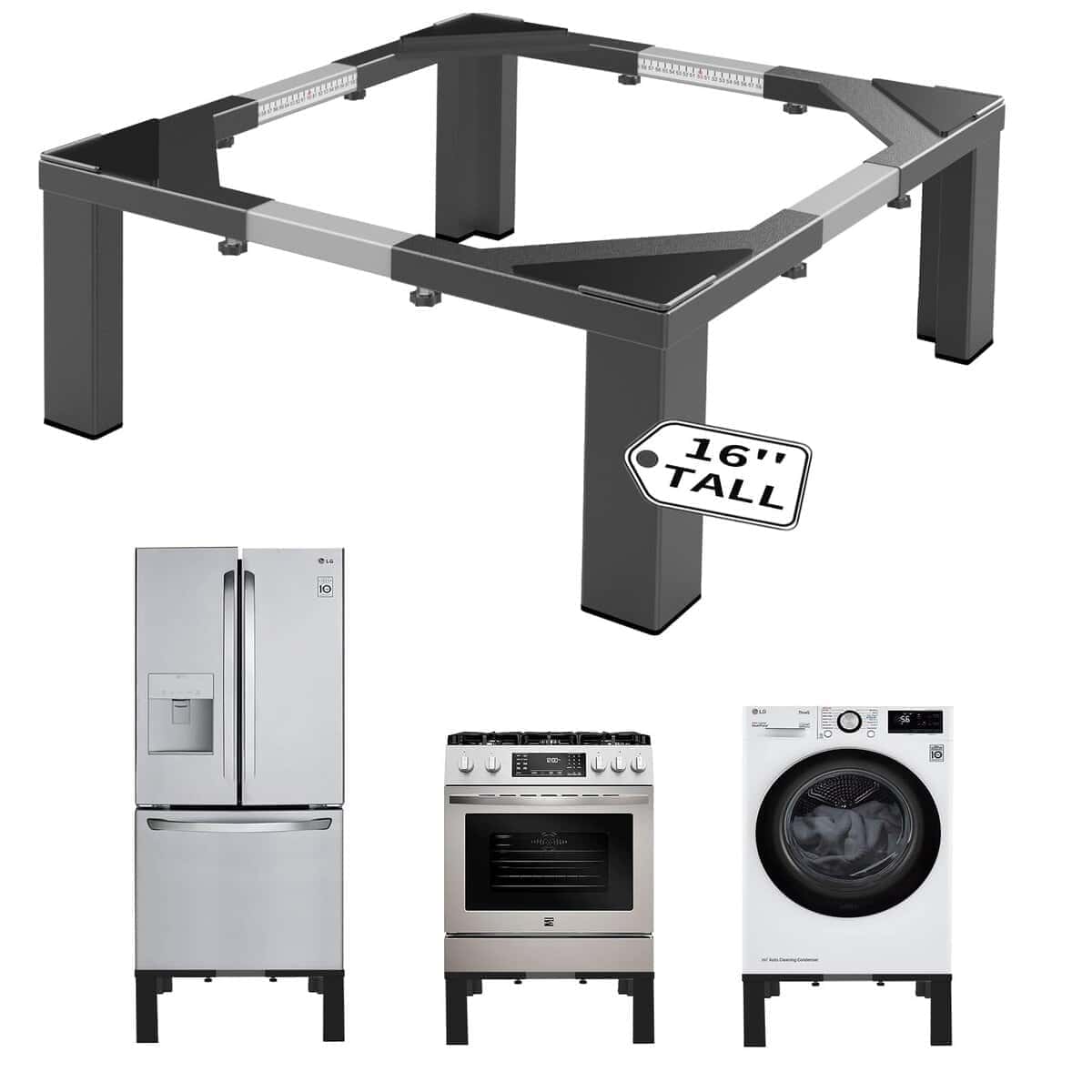 Base ANBase para Lavadora y Secadora Universal de Acero