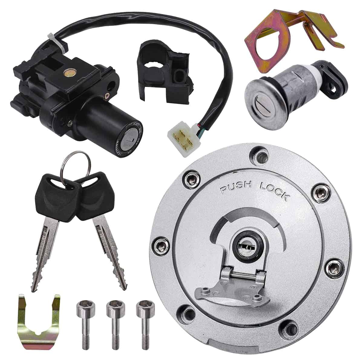 JDLLONG Juego de cerradura de interruptor de encendido y