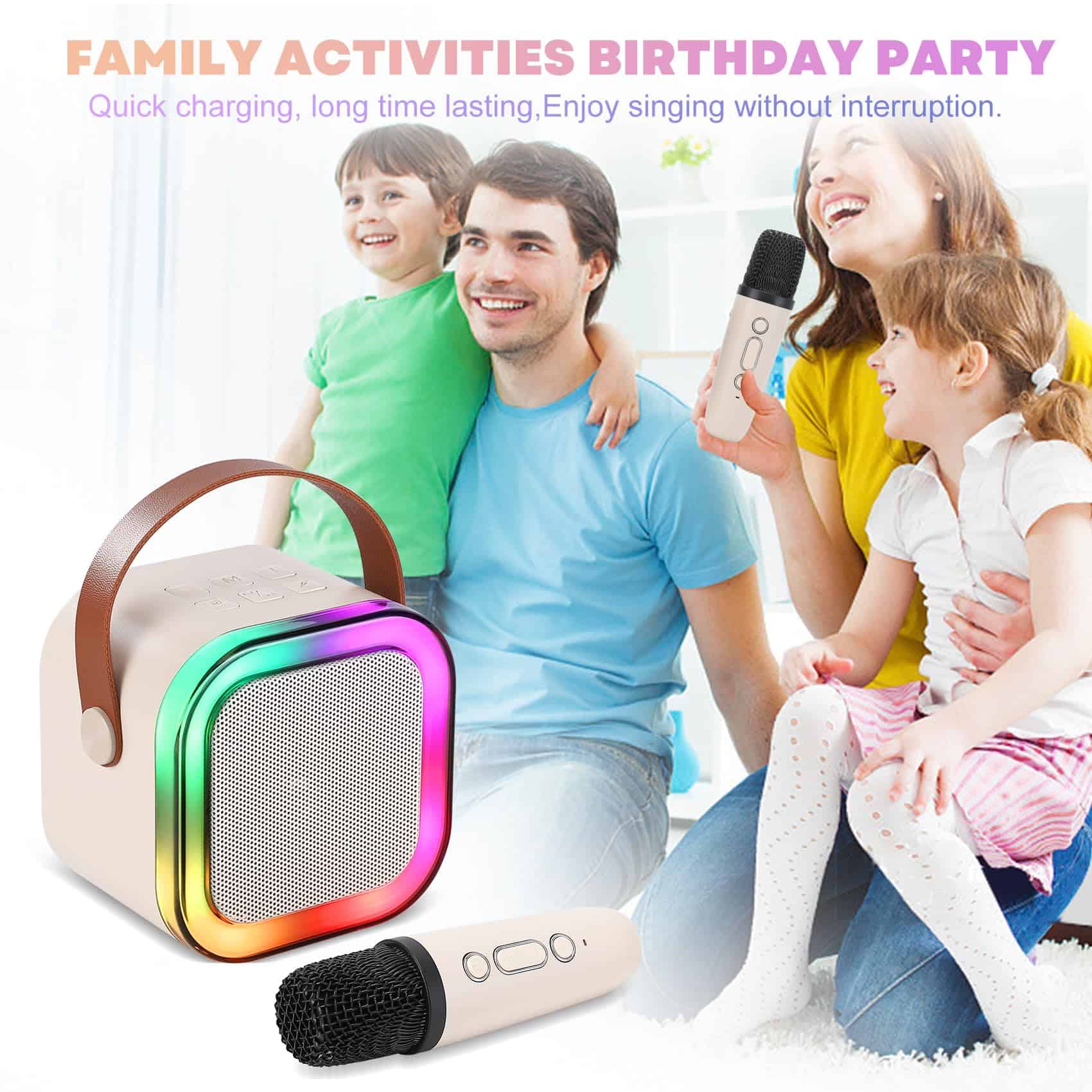 Mini Máquina de Karaoke para Niños, -Blanco - Imagen 7