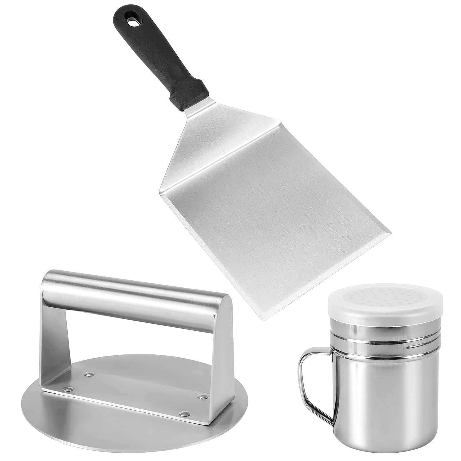 Kit de hamburguesas aplastadas QWORK con prensa de