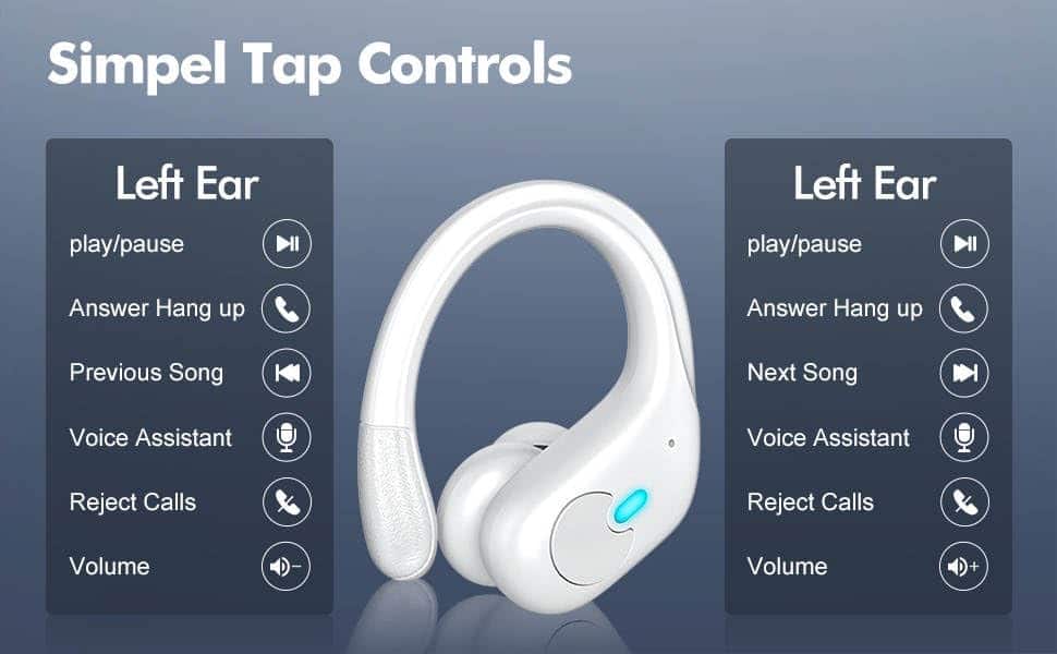 Audífonos inalámbricos GUVANI Bluetooth con 80 horas de - Imagen 7