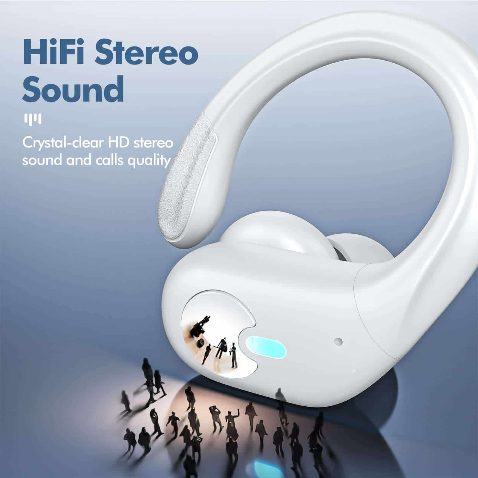 Audífonos inalámbricos GUVANI Bluetooth con 80 horas de - Imagen 9