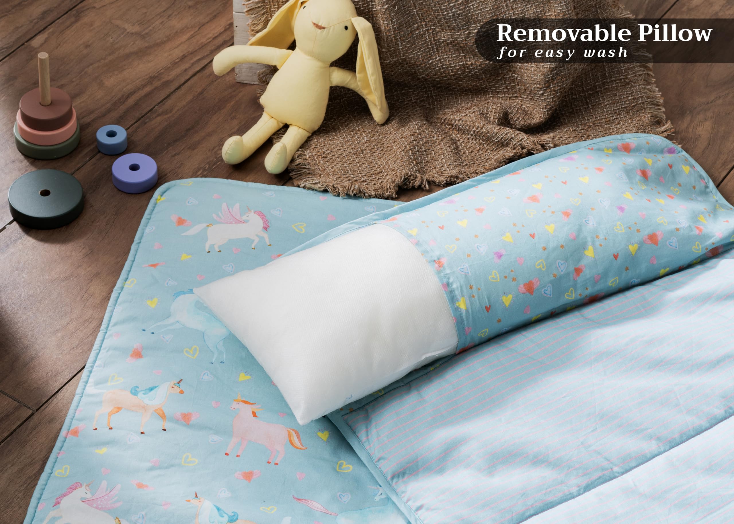 Maison d'Hermine Nap Mat Unicorn con Almohada y Manta - Imagen 7