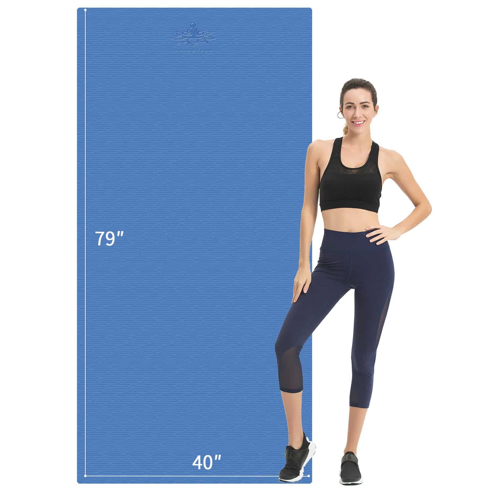 Tapete de Yoga Extra Largo de TPE Hatha Yoga 79" x 40" x