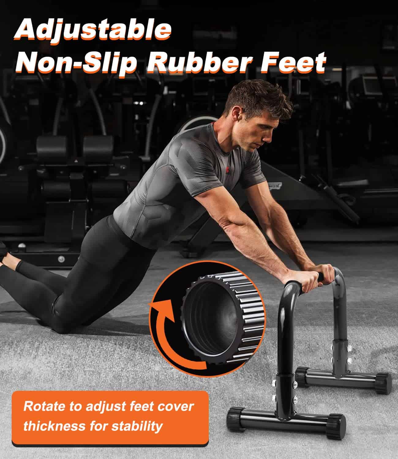 TABEKE Push Up Bar, Parallettes Bars & Dip Bars de 12 - Imagen 7