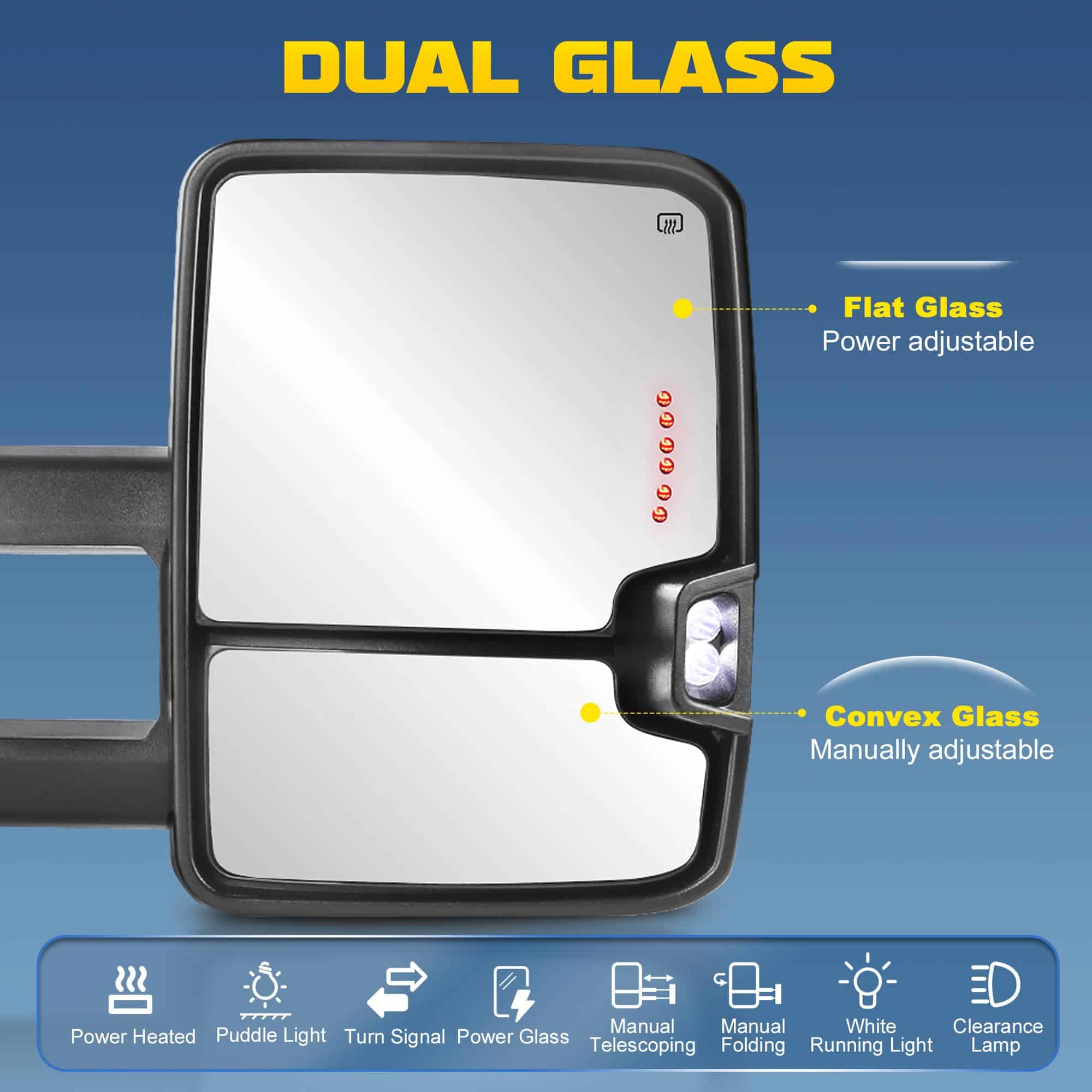 Espejos de remolque térmicos AUTOSTARSHIP compatibles con - Imagen 3