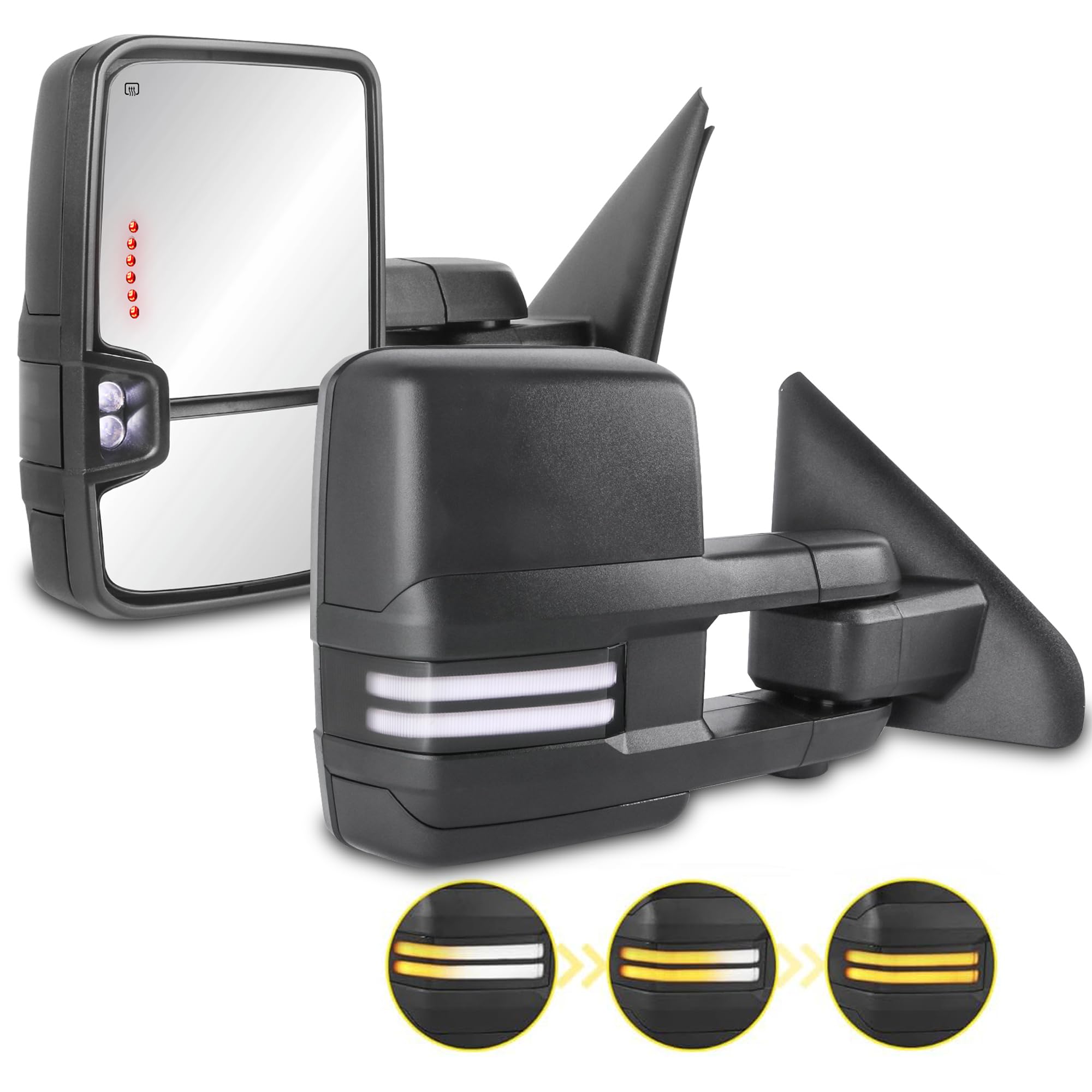 Espejos de remolque térmicos AUTOSTARSHIP compatibles con