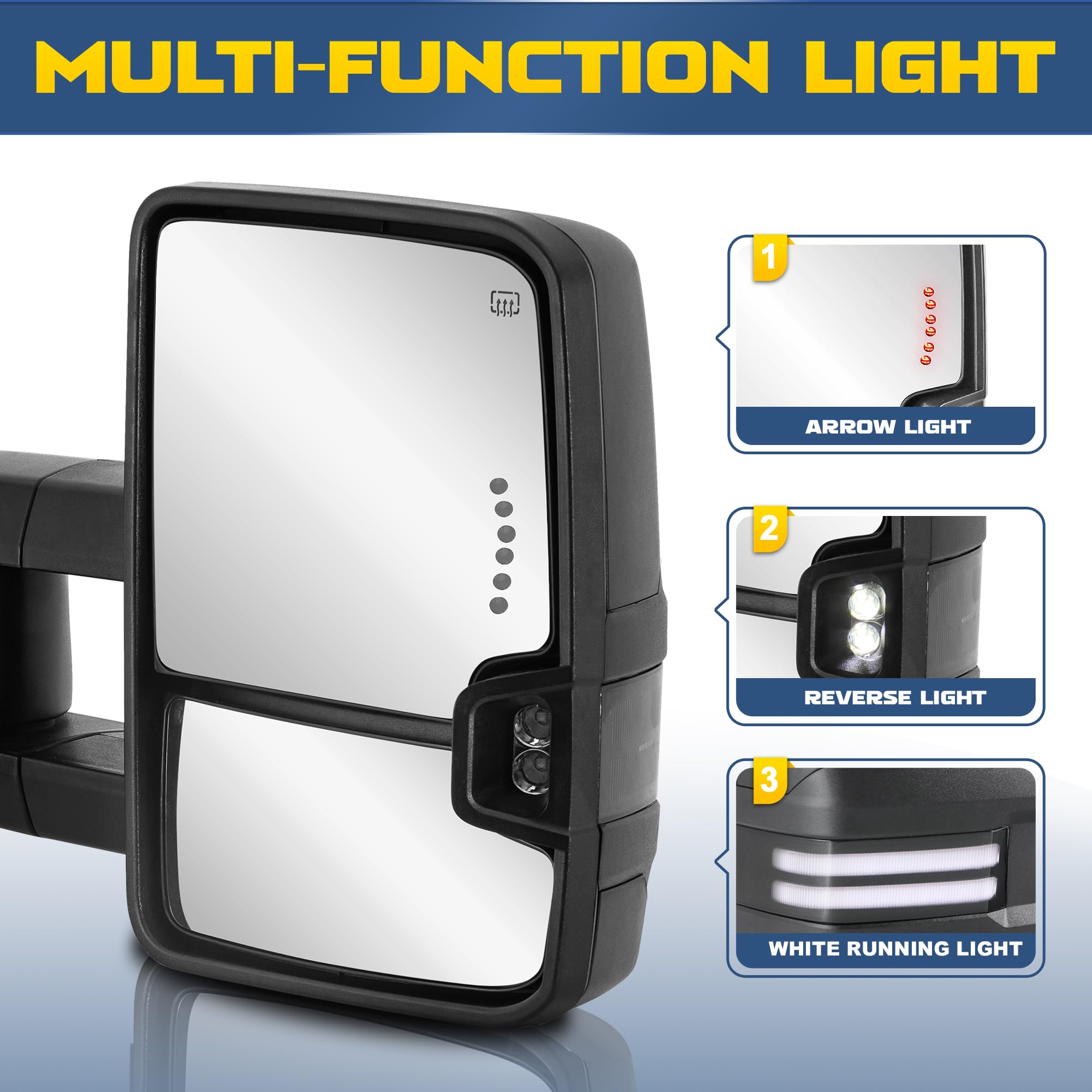 Espejos de remolque térmicos AUTOSTARSHIP compatibles con - Imagen 4