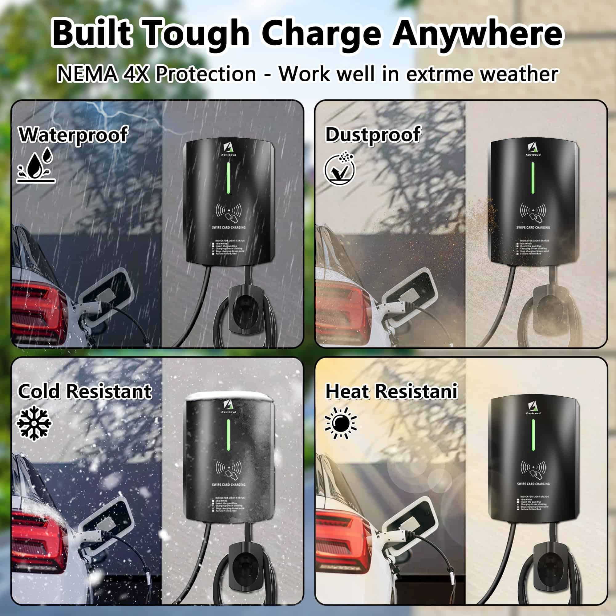 Cargador de vehículos eléctricos KeriCevd Level 2, 40Amp - Imagen 7