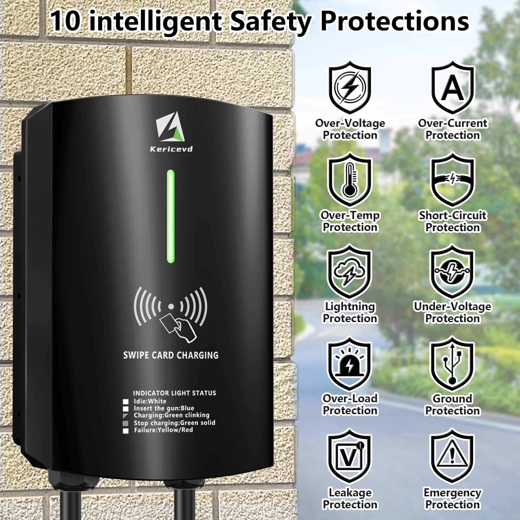 Cargador de vehículos eléctricos KeriCevd Level 2, 40Amp - Imagen 5