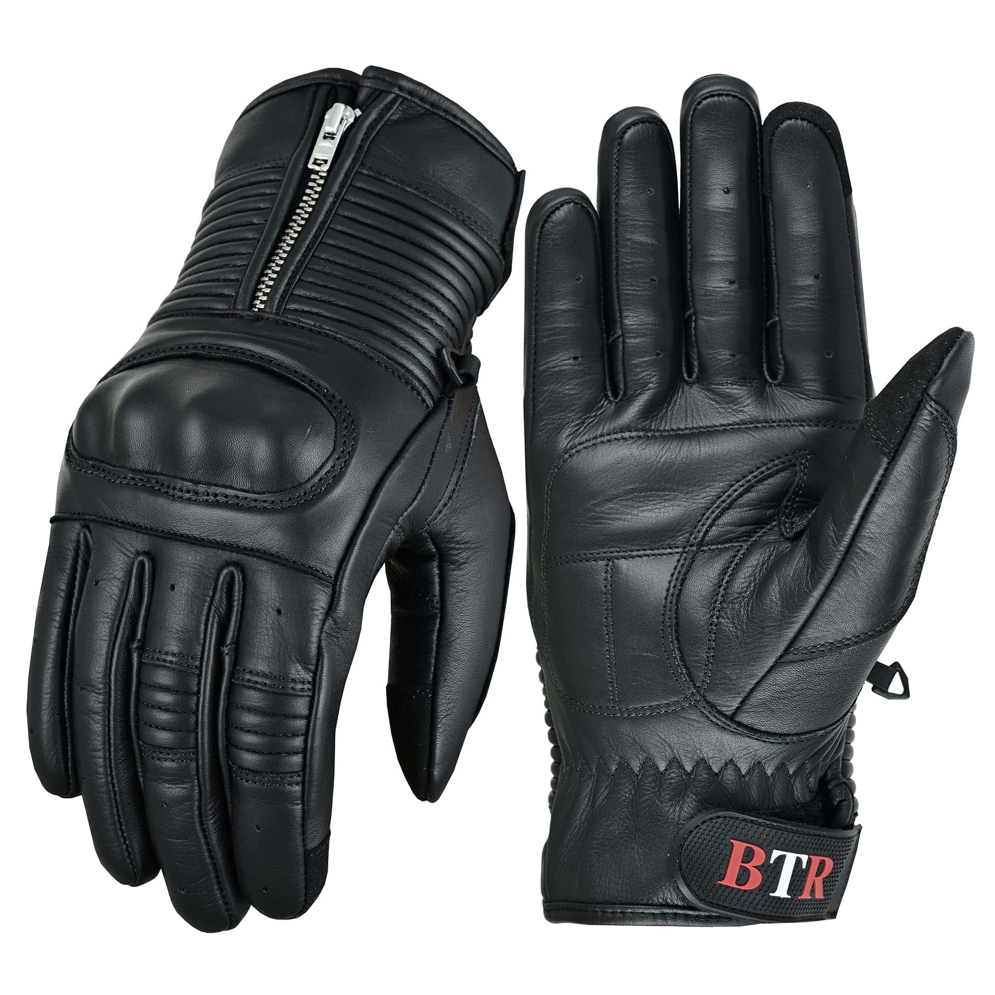 Guantes de Motocicleta Premium de Cuero de Vaca Drum Seco