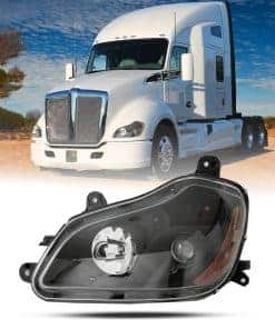 Faros delanteros Kenworth T680 en Negro Lado del Conductor