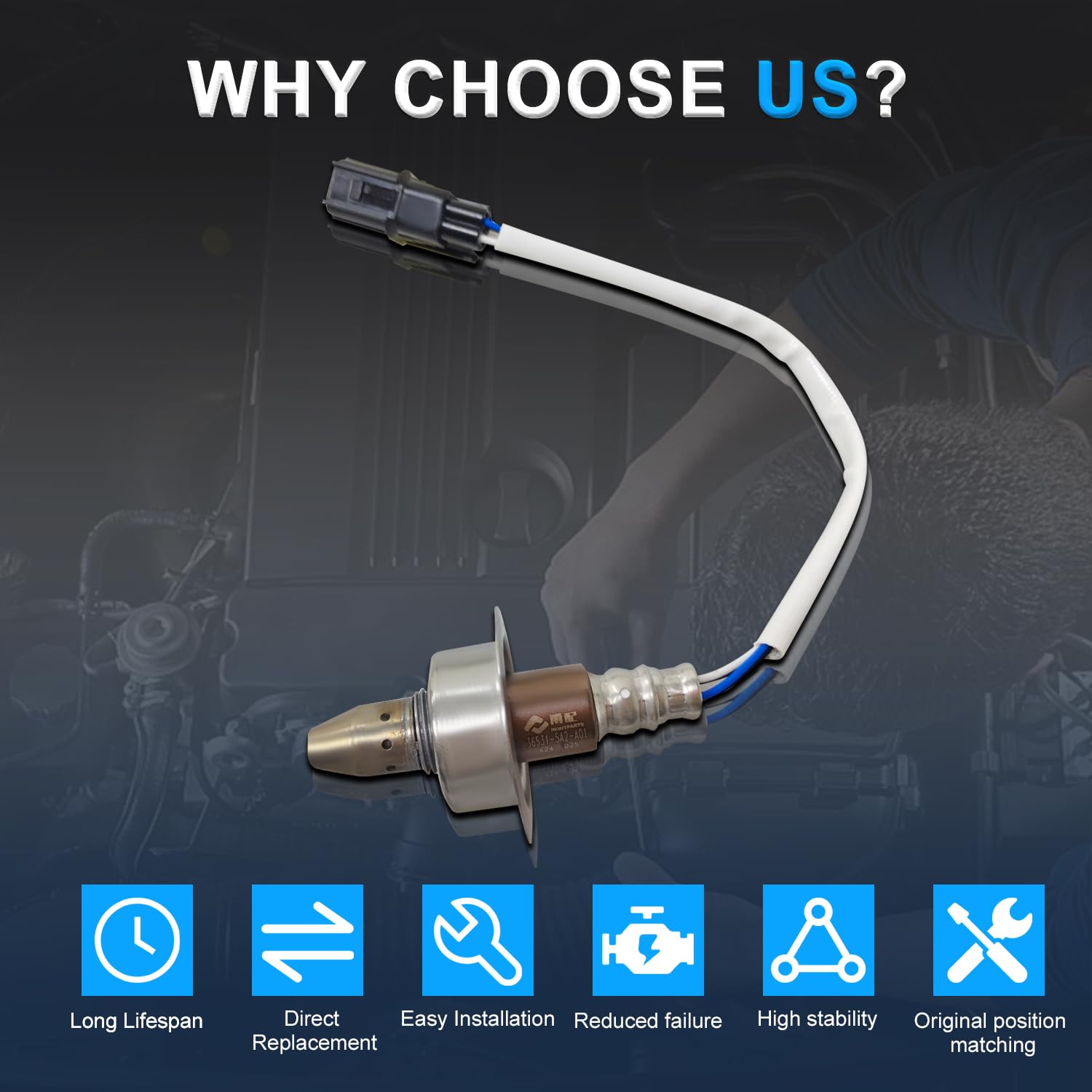 36531-5A2-A01 Sensor de Oxígeno Aire/Combustible Calentado - Imagen 8