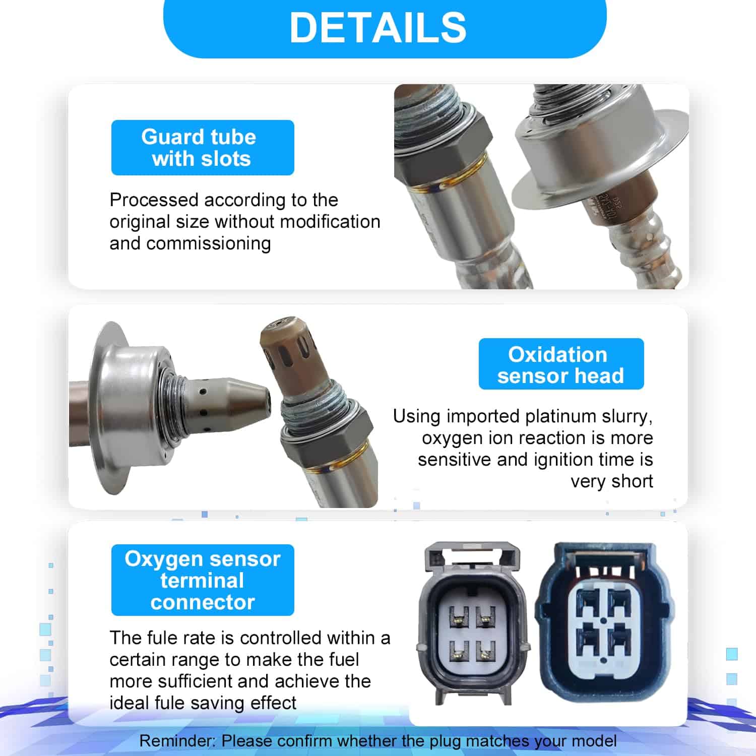 234-9131 234-4574 Sensor de Oxígeno Arriba y Abajo 2 Piezas - Imagen 4