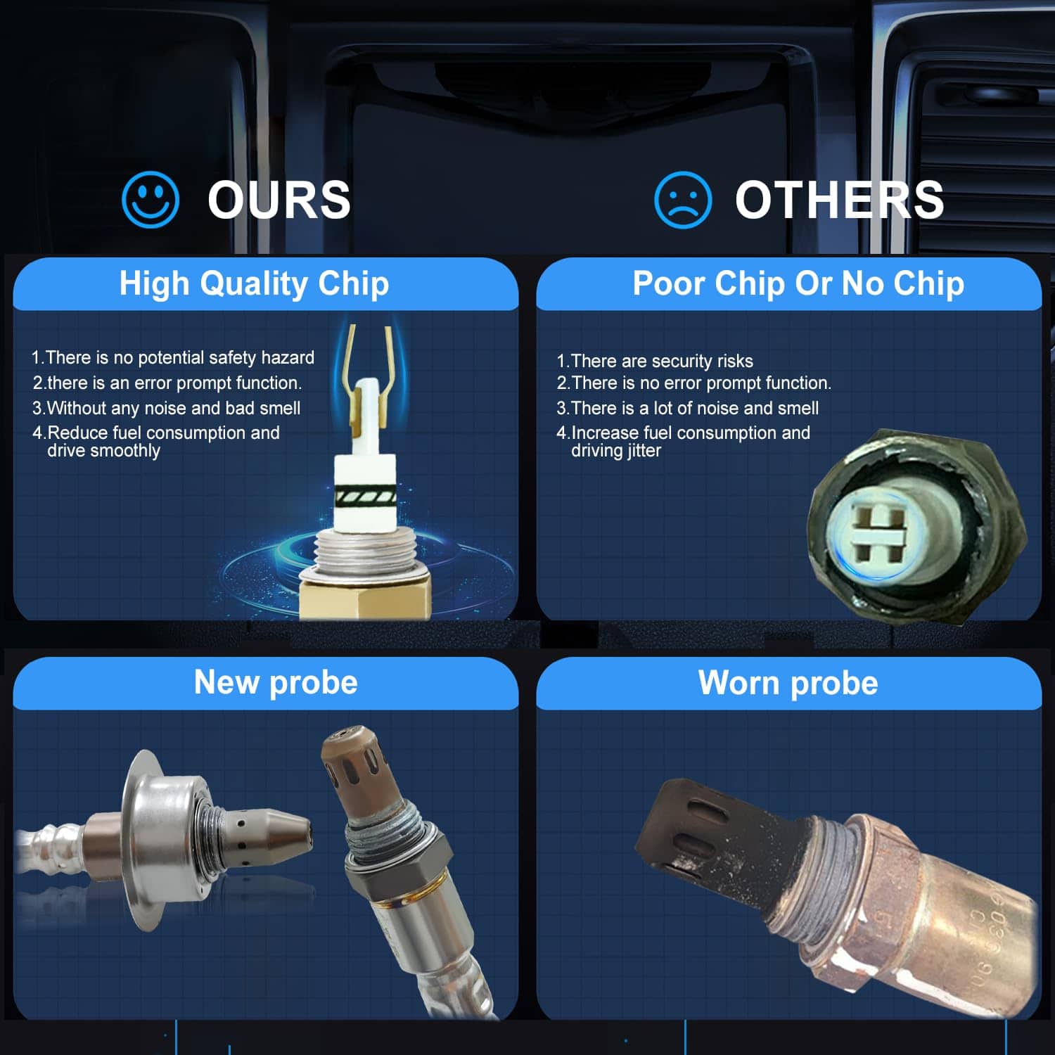 234-9131 234-4574 Sensor de Oxígeno Arriba y Abajo 2 Piezas - Imagen 3