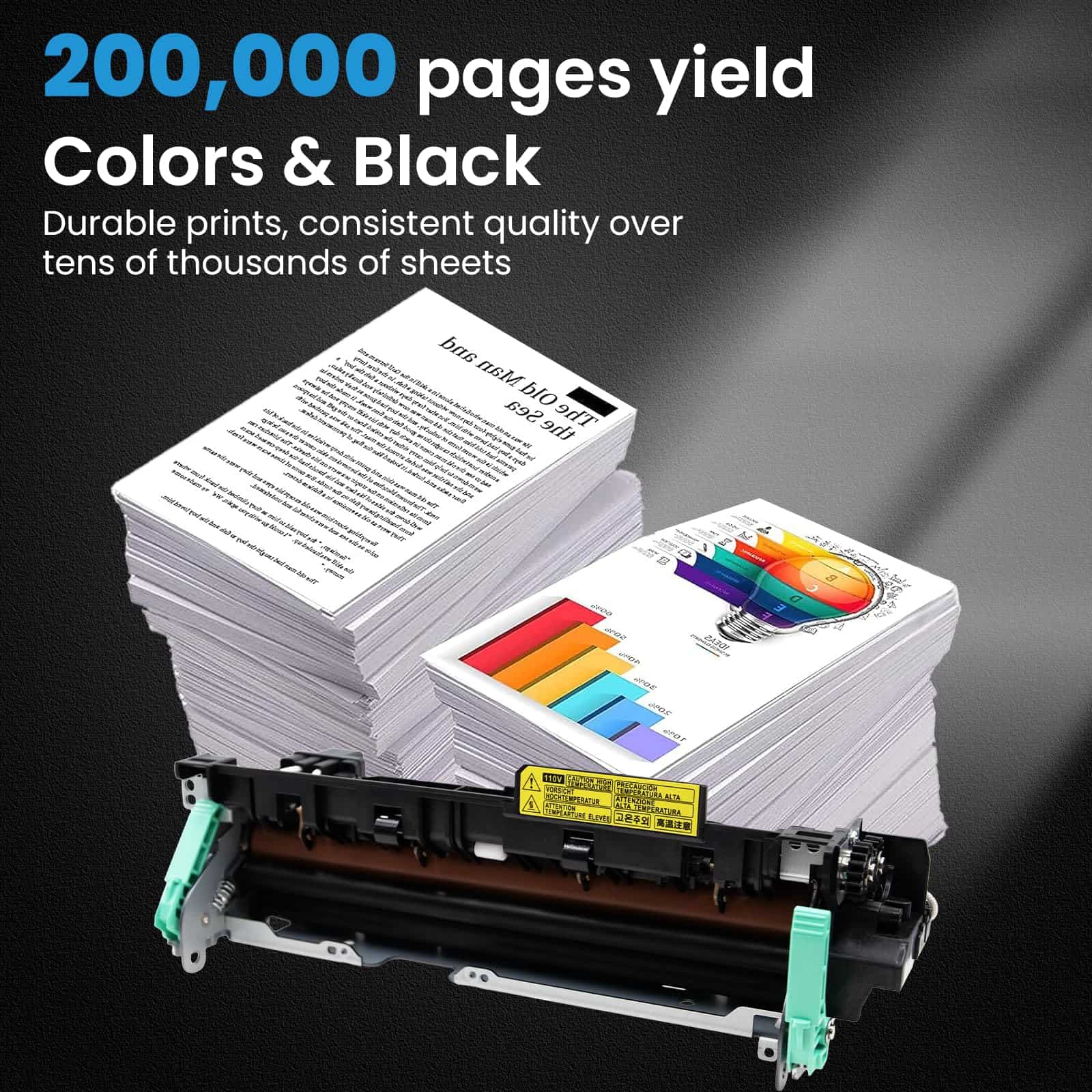 Unidad de fusión 126n00410 de repuesto para Xerox PHASER - Imagen 5