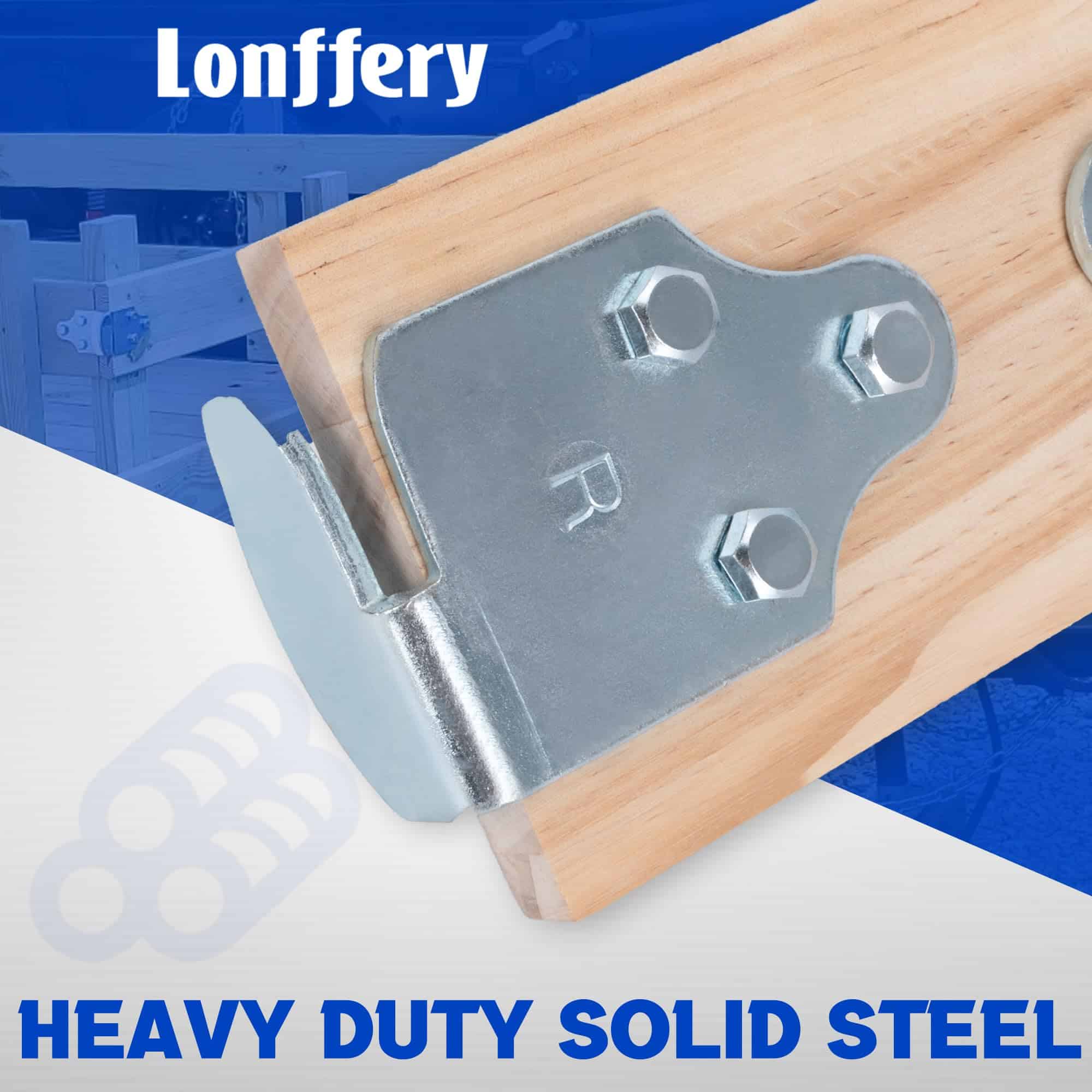 Lonffery 8 Sets Soportes de Esquinas para Barandillas de - Imagen 3