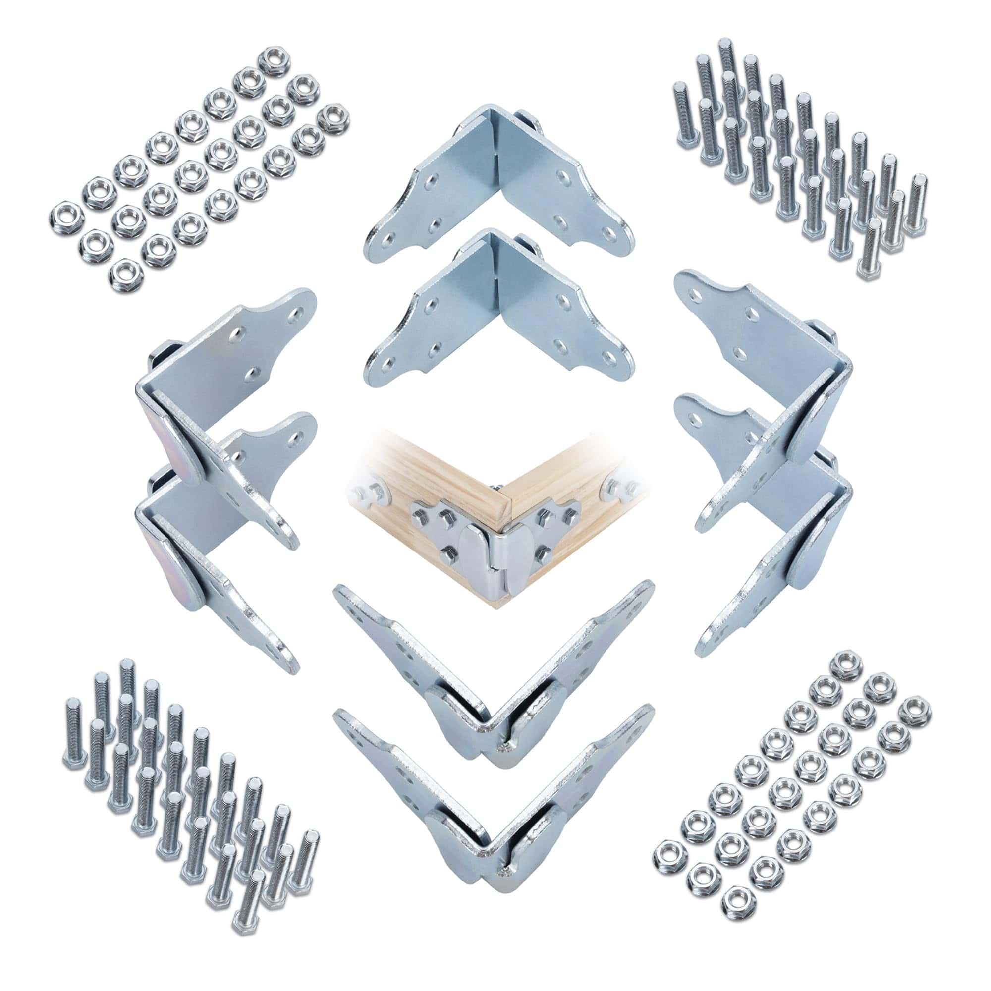 Lonffery 8 Sets Soportes de Esquinas para Barandillas de