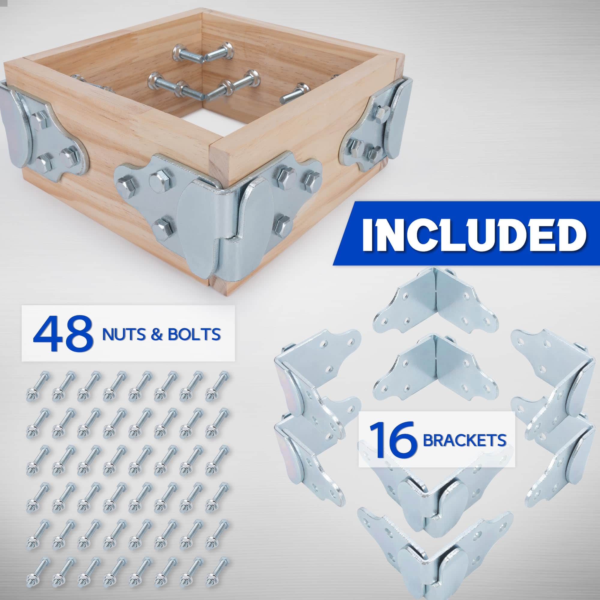 Lonffery 8 Sets Soportes de Esquinas para Barandillas de - Imagen 7