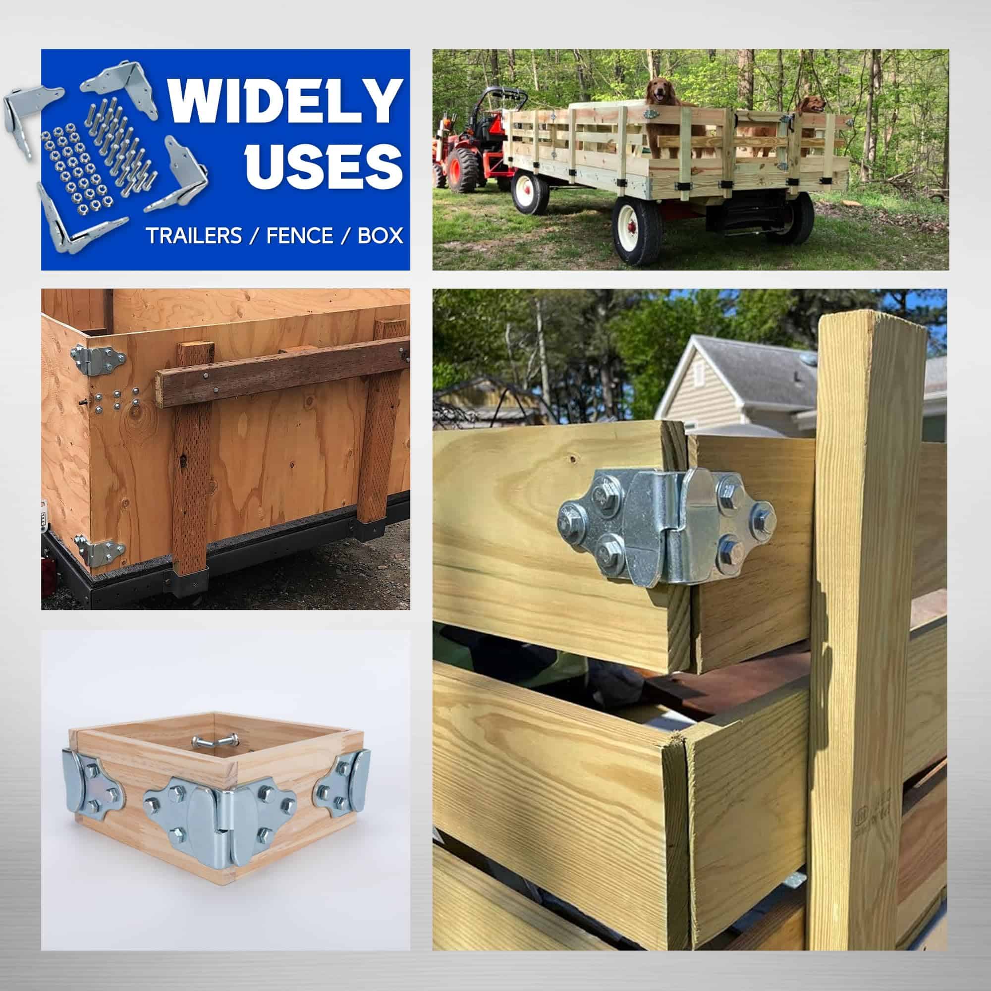 Lonffery 8 Sets Soportes de Esquinas para Barandillas de - Imagen 5