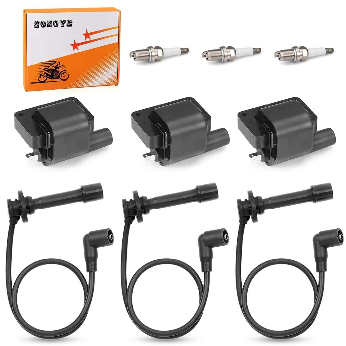 Kit de bobina de encendido + bujía y cable de tapa para
