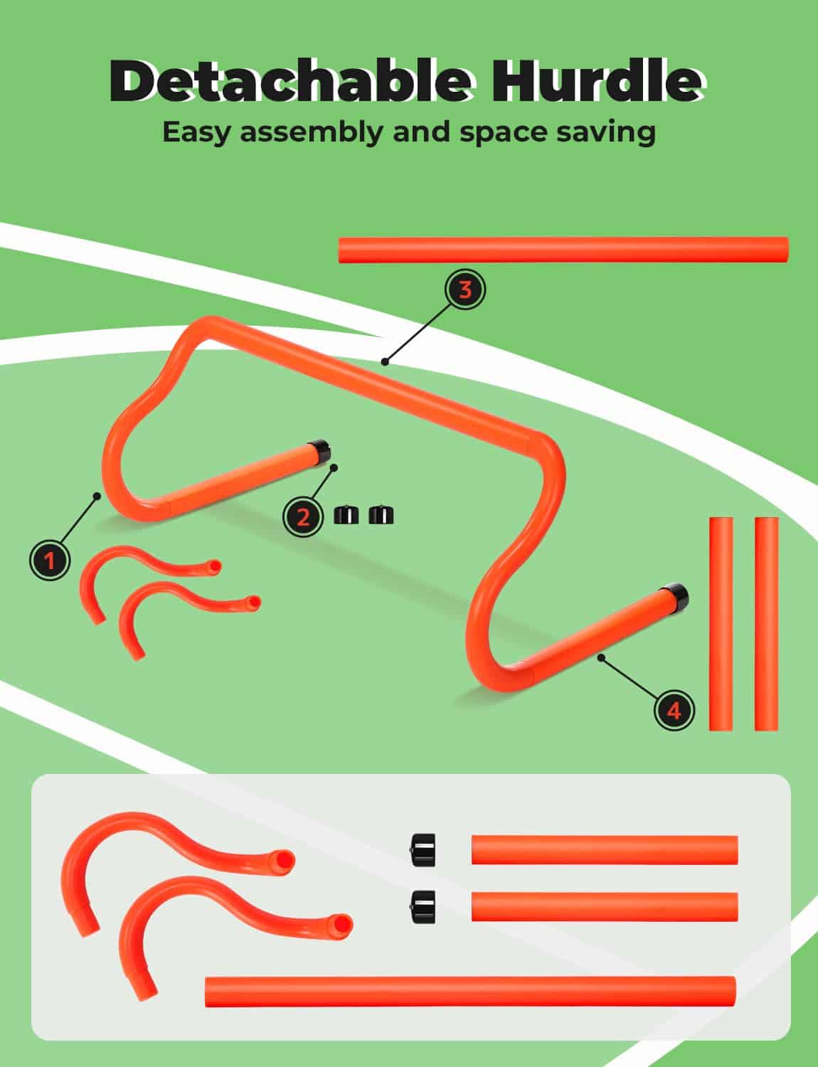 GHB 10 Pack 7 Pulgadas Vallas de Agilidad Entrenamiento de - Imagen 4