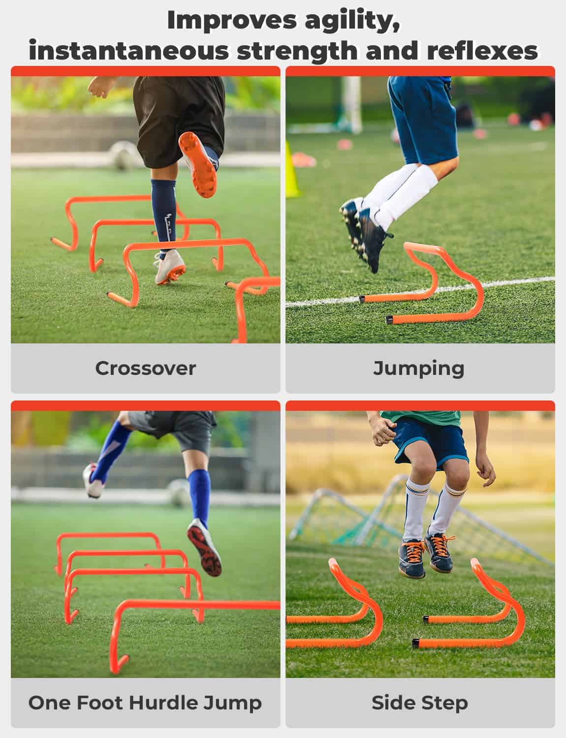 GHB 10 Pack 7 Pulgadas Vallas de Agilidad Entrenamiento de - Imagen 6