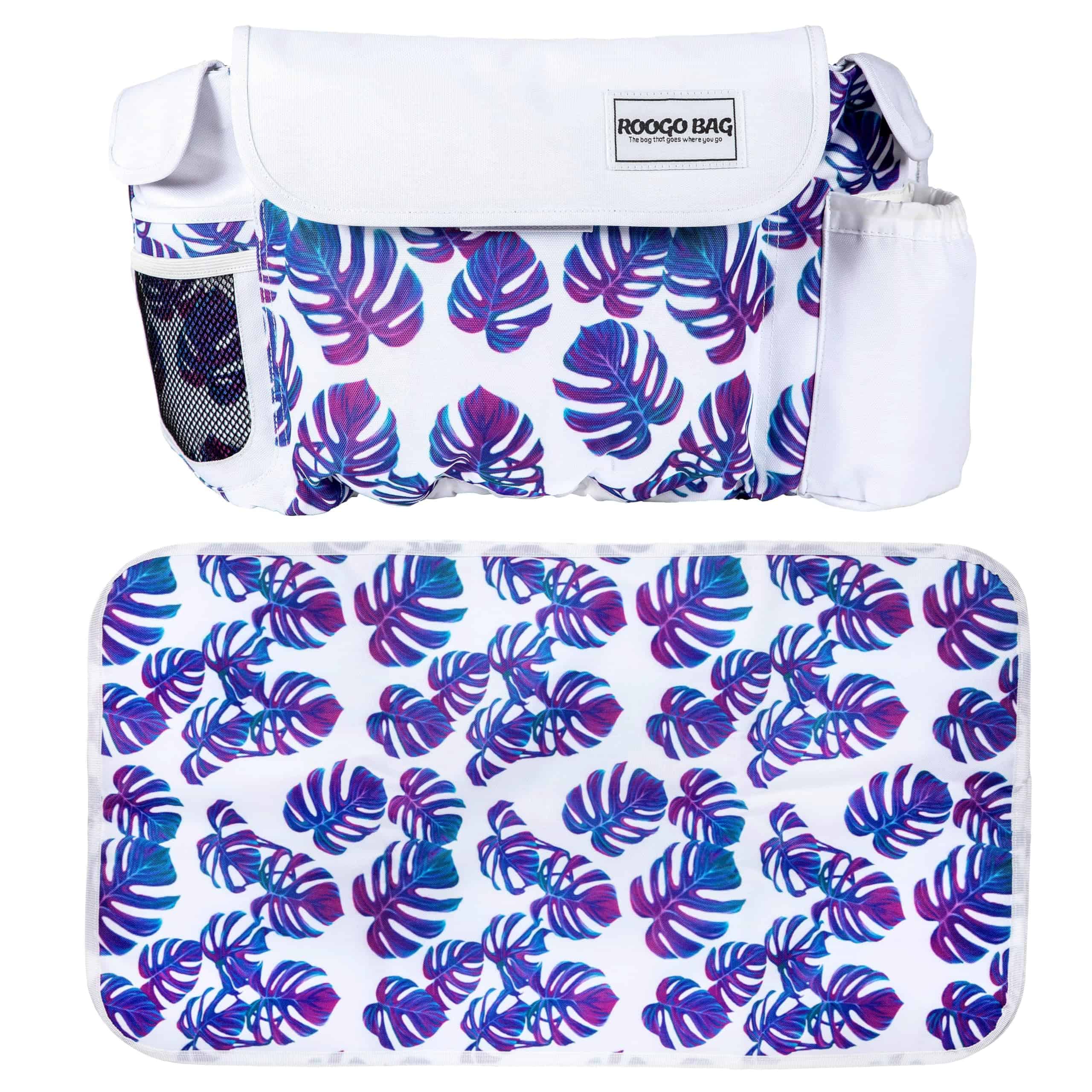 Bolso Convertible Roogo para Pañales (Azul y Morado)