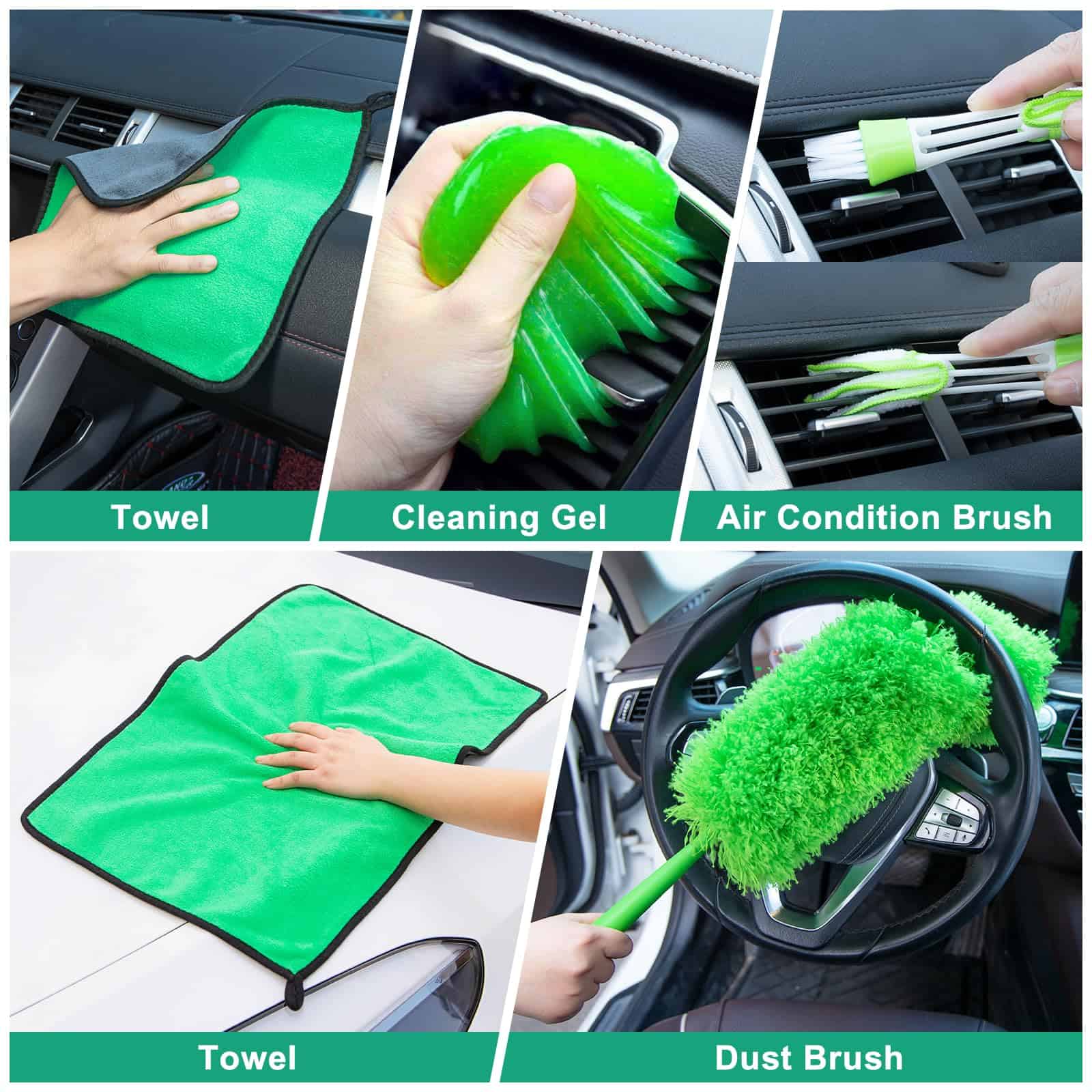 Kit de Limpieza para Autos YJUSMAK 34 Piezas Limpiador de - Imagen 6