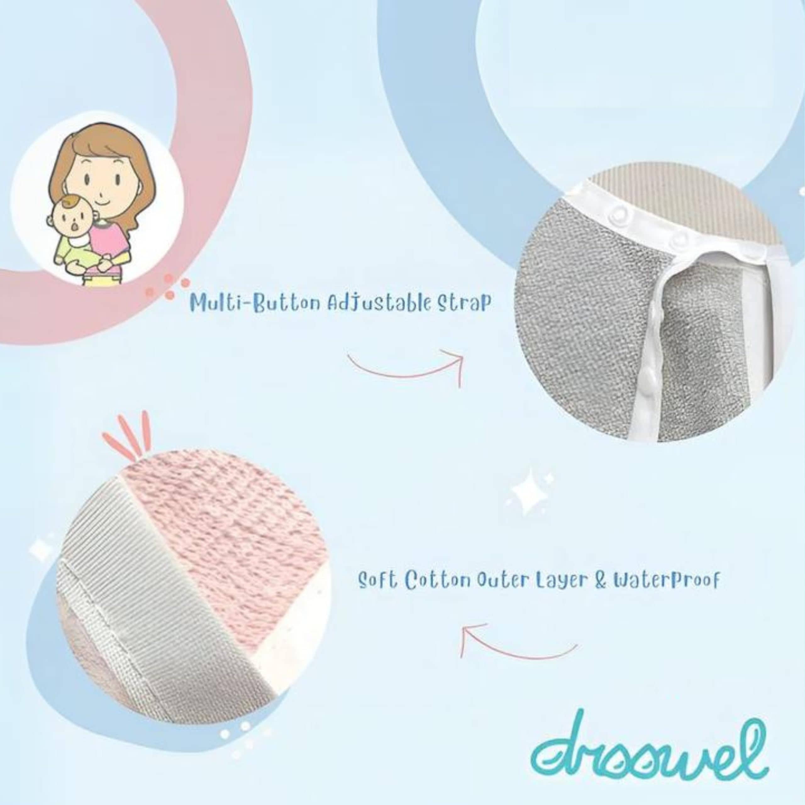 Pañuelos de Eructar Wearable Droowel - Extra Suaves, - Imagen 5