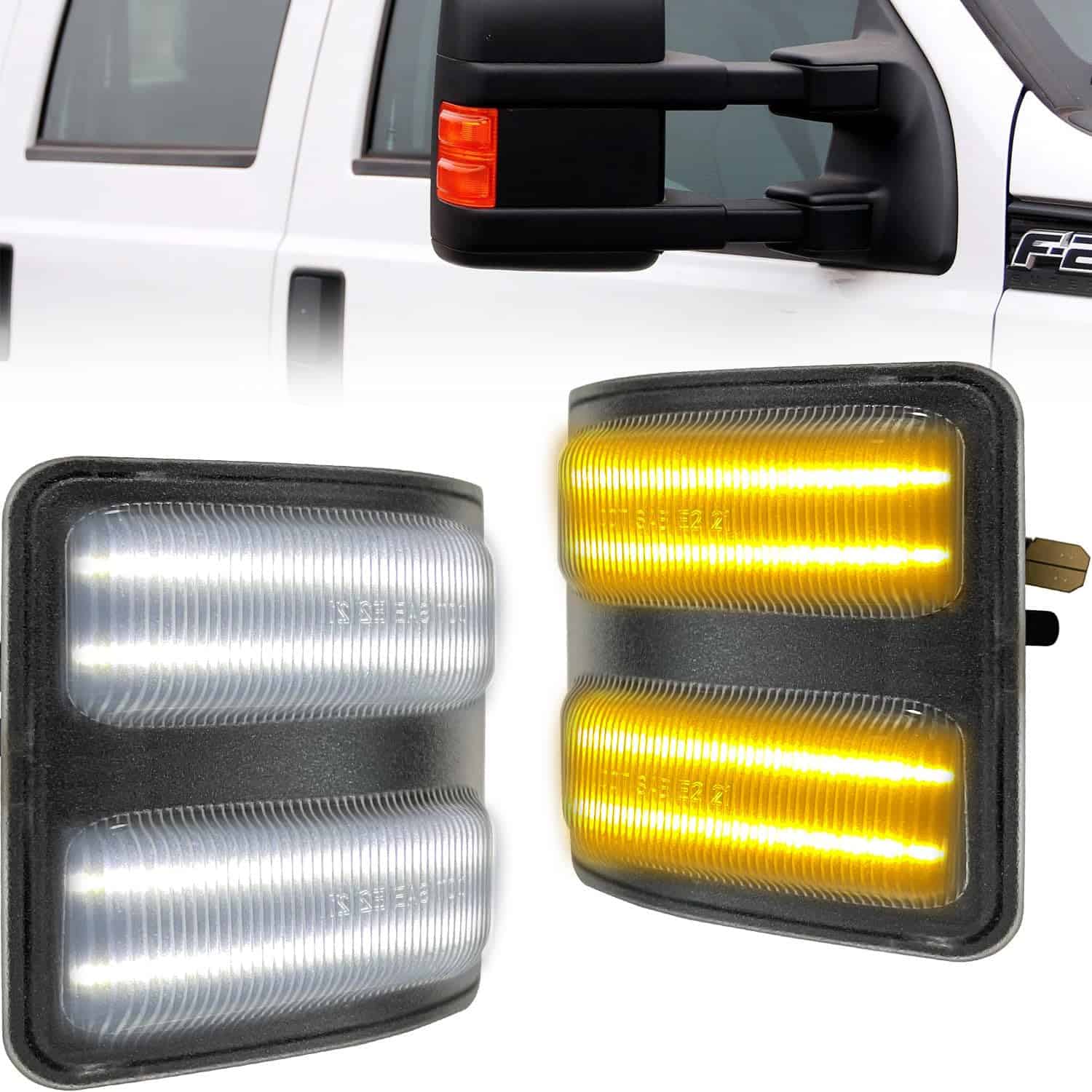 Luces intermitentes de espejo LED Gorromp para camionetas