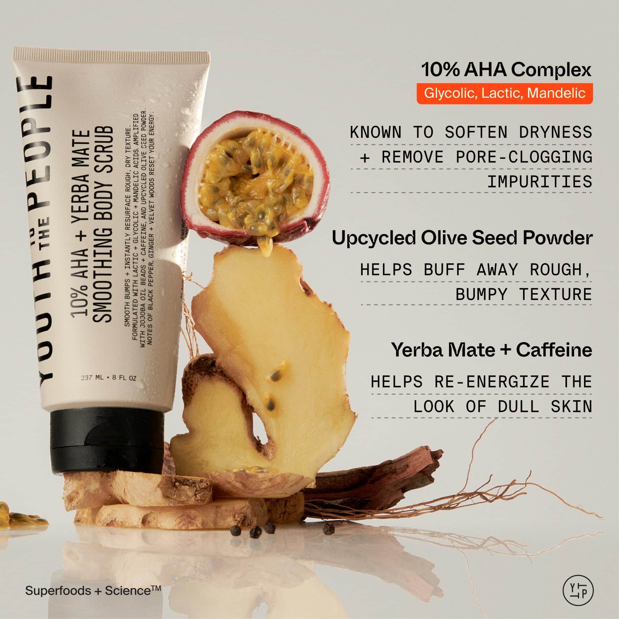 Youth To The People 10% AHA + Yerba Mate Exfoliante - Imagen 5