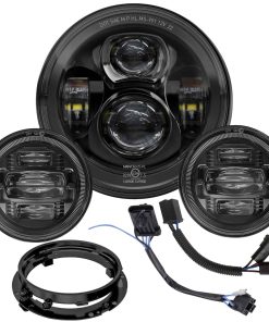 Nuevo faro LED de 7 pulgadas para motocicleta + 4.5" luces